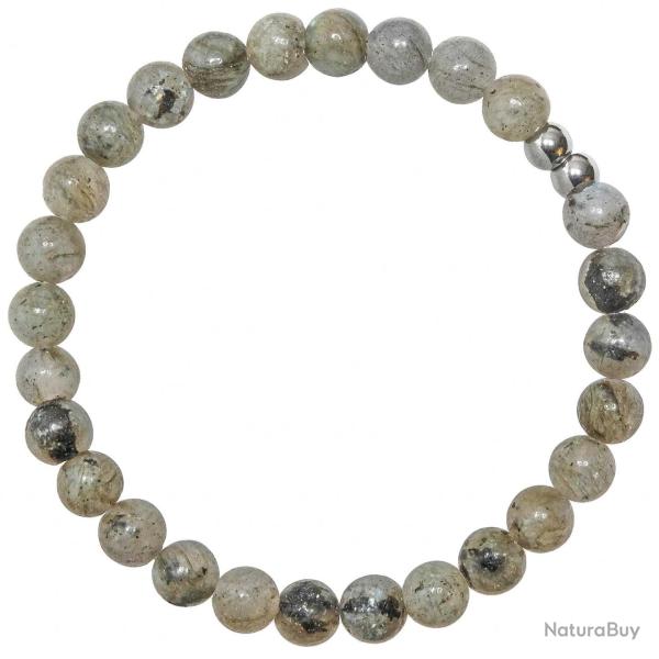 Bracelet en labradorite - perles rondes 6 mm