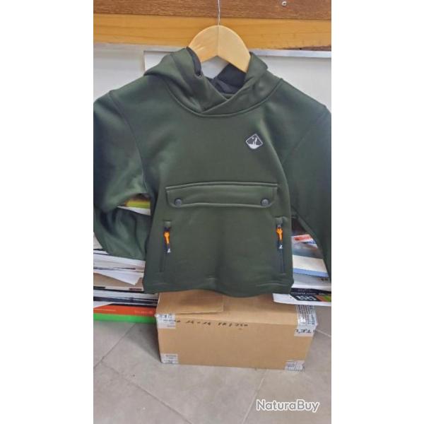 PERCUSSION SWEAT A CAPUCHE VERT T8