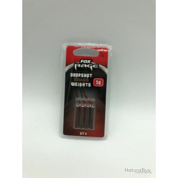 Poids dropshot brass weights Fox rage 5g
