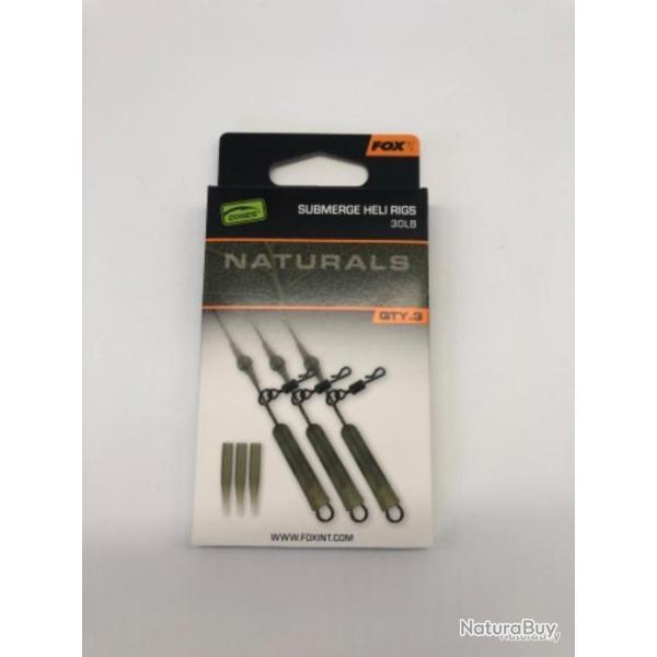 submerge heli rigs Fox edges 30lb coloris naturel