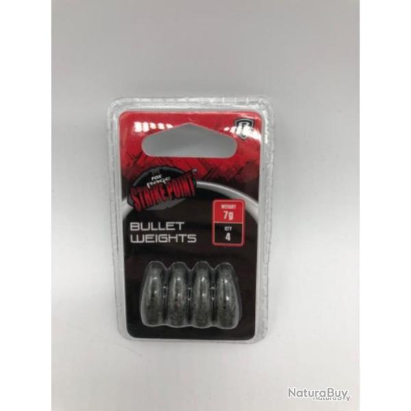 Poids bullet weights fox rage strike point 5g