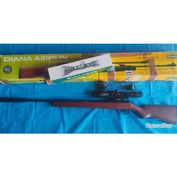 Diana 350 Magnum Professional montage DIANA Bullseye Z�ro Recul et lunette Diana Bullseye d'origine
