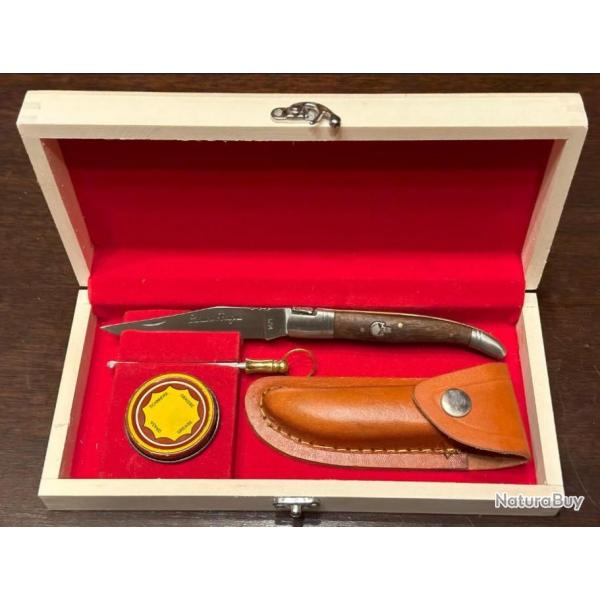 COFFRET CADEAU NOEL - Pliant LB bois de Noyer - Mod Skull