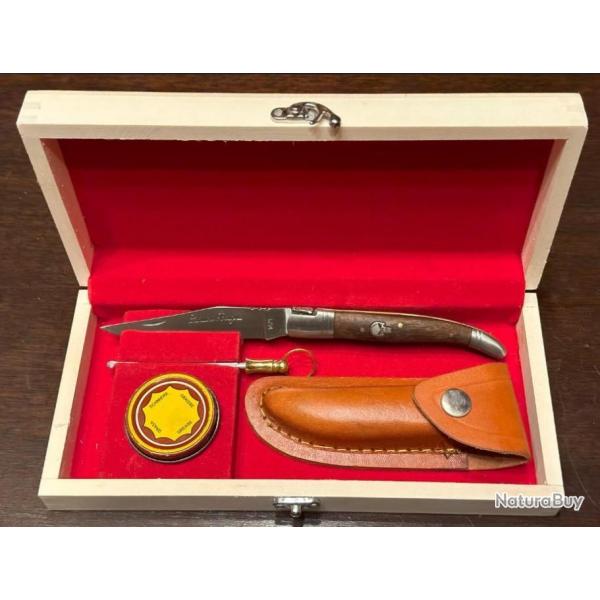 COFFRET CADEAU NOEL - Pliant LB bois de Noyer - Mod Skull
