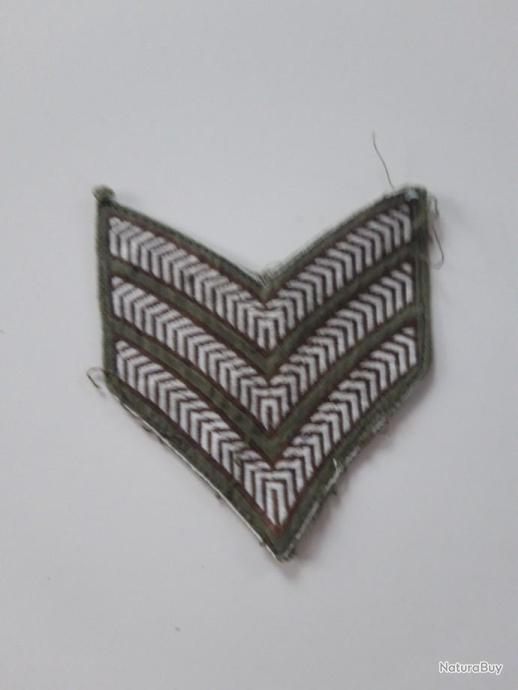 Patch armée Patch sergent à rayures, rayures dorées, style Patch armée Patch sergent à rayures, rayures dorées, style