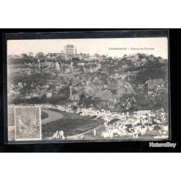 madagascar tananarive champ de courses carte postale ancienne , cpa