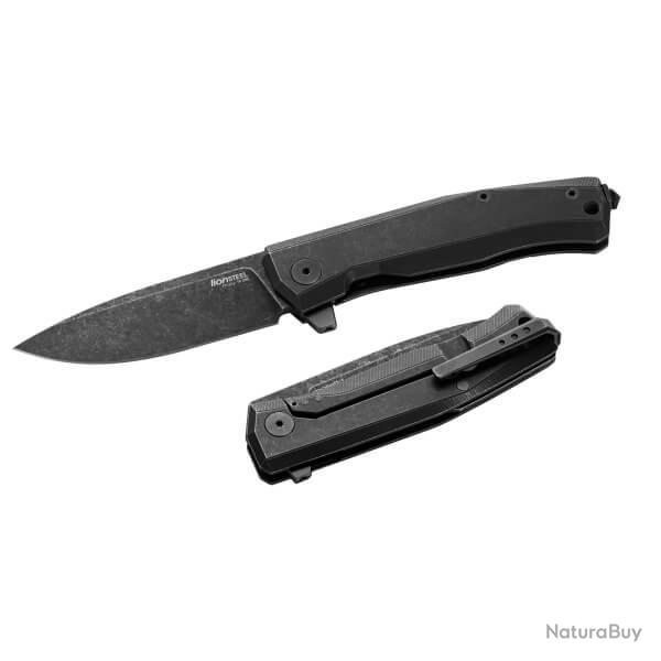 MT01B.BW Couteau pliant Lionsteel "Myto" Titanium Blackwash avec outils de serrage
