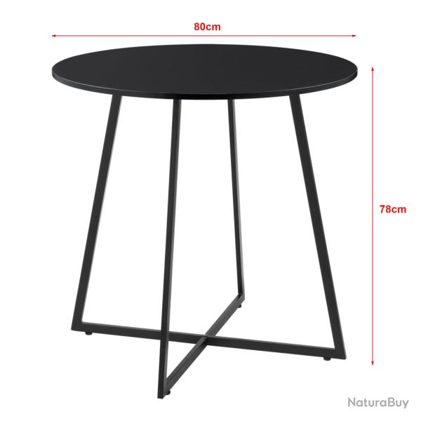 Table de salle � manger 78 x 80 cm noir 03_0008709