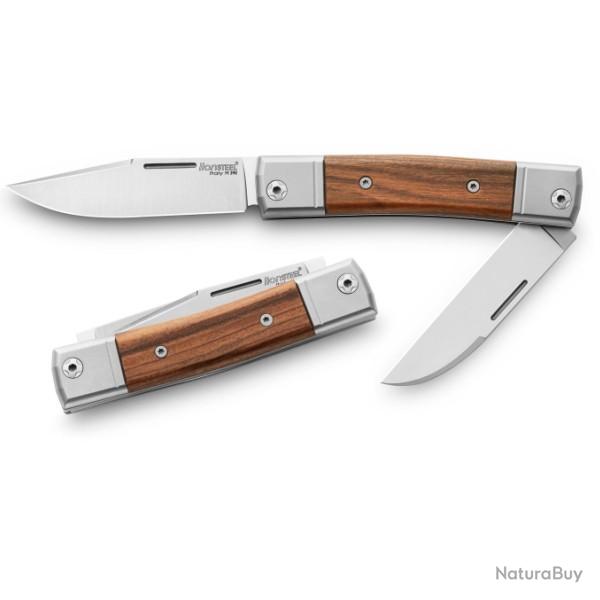 BM13.ST Couteau pliant Lionsteel "Bestman" 2 lames manche santos