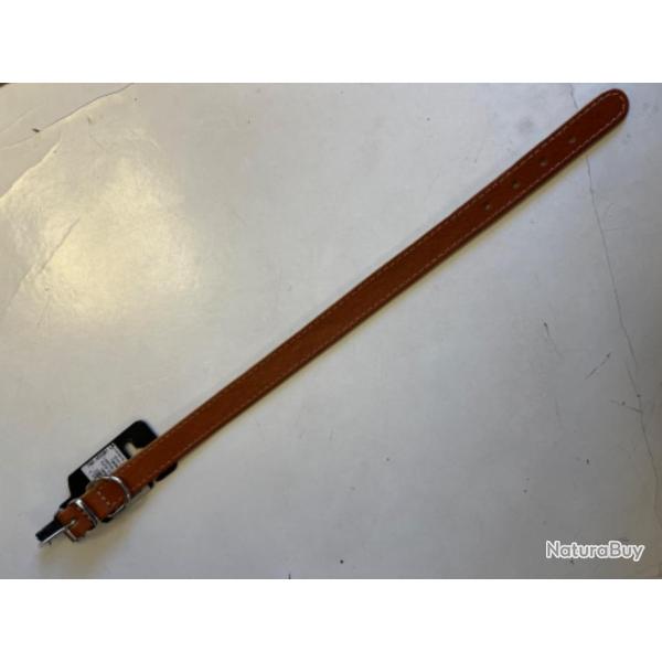 COLLIER CUIR CAMEL  ECO CONECK'T taille L