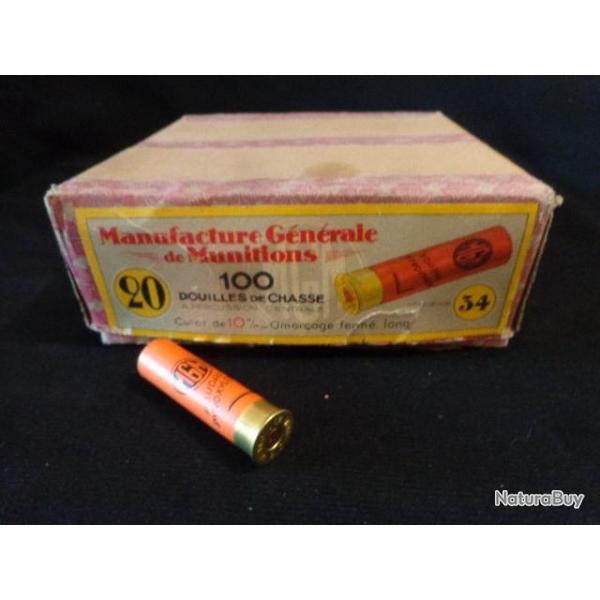 boite 100 douilles carton calibre 20