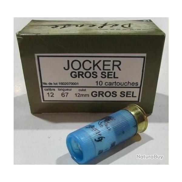 lot 2 boites de 10 cartouches Joker, cal 12/67 gros sel