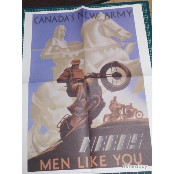 AFFICHE PROPAGANDE 39/45, REPRODUCTION 55 X 41,5 CM, WW2 (5)