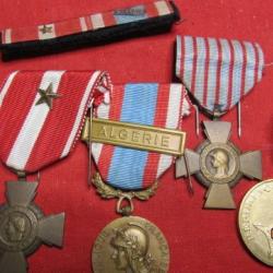 médaille commémorative valeur militaire Algérie croix combattant témoignage satisfaction AFN Afrique