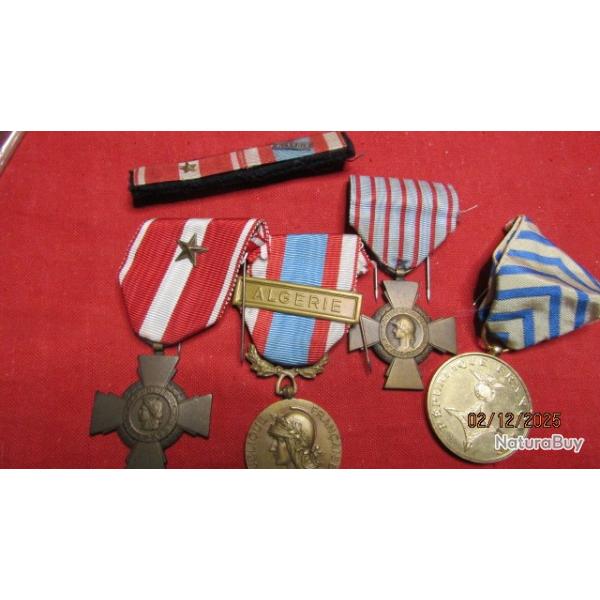 m�daille comm�morative valeur militaire Alg�rie croix combattant t�moignage satisfaction AFN Afrique