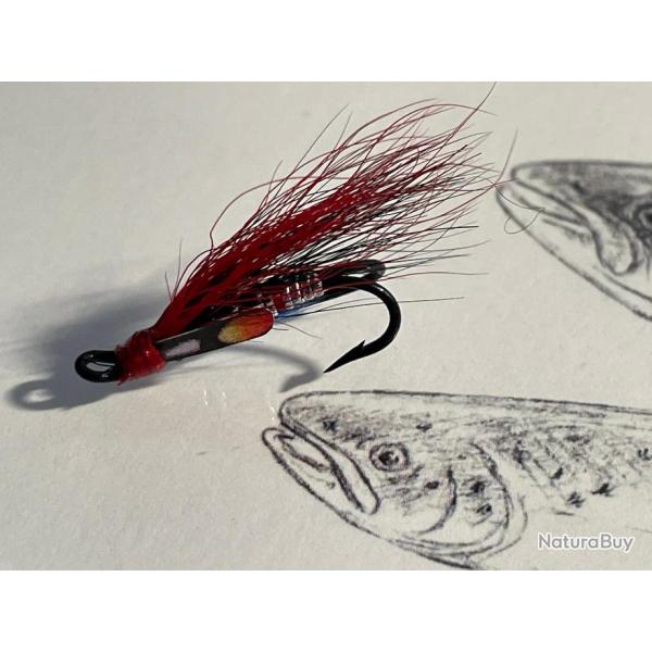 mouche saumon modle Red Sheep numro 12 hameon double
