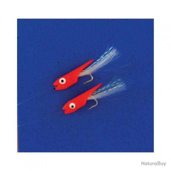 BAS DE LIGNE "PERCHE ALEVIN" 2 HAM. N�8 - Rouge