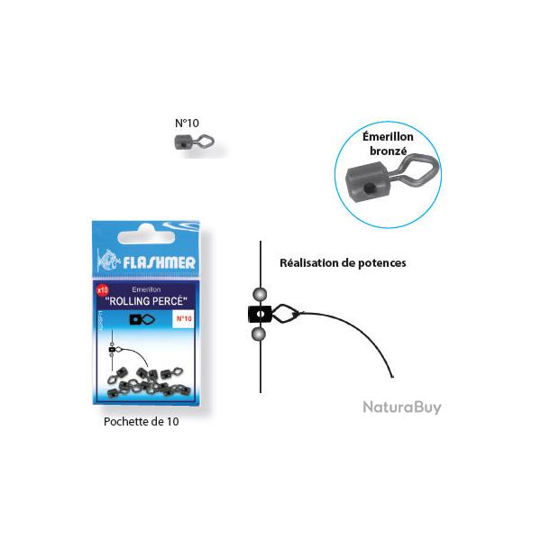 EMERILLON "ROLLING PERCE" - N�10 - sachet de 10