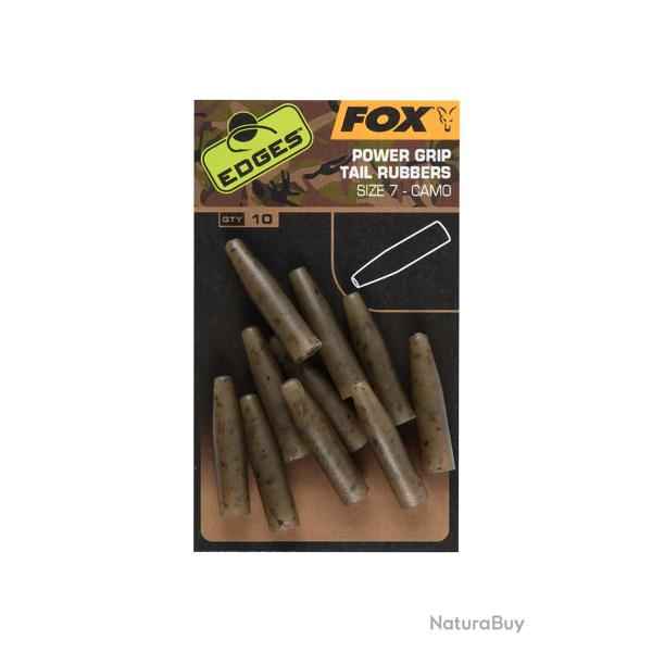 Tetines Clip Plomb FOX Camo Powergrip Tail Rubbers