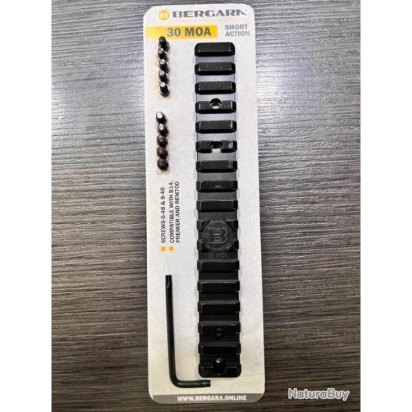 Rail acier Bergara Picatinny 30 MOA, Short Action