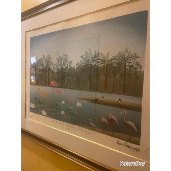 A vendre lithographie   HENRI. ROUSSEAU