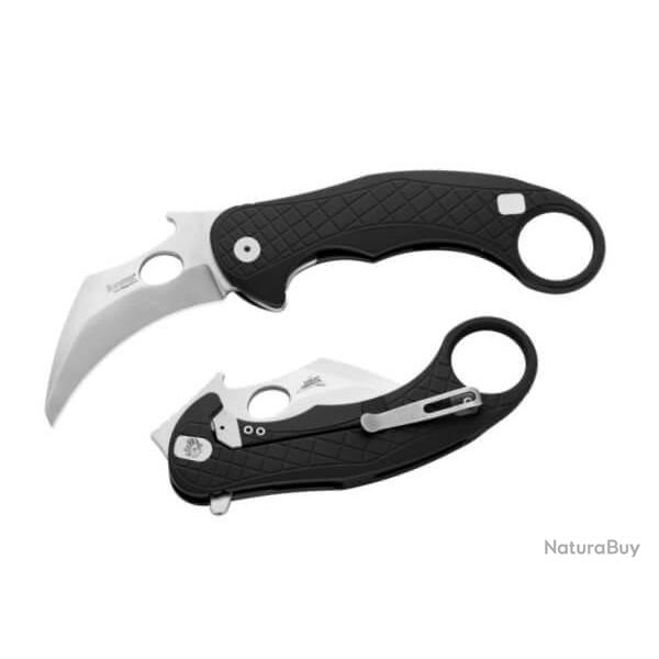 LE1A.BS Couteau pliant Lionsteel Karambit gamme "L.E.ONE" aluminium noir