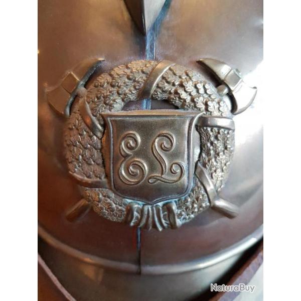 Casque de pompier Elsass-Lothringen (Alsace-Lorraine), entre 1871 et 1918.