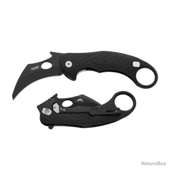 LE1A.BB Couteau pliant Lionsteel Karambit gamme "L.E.ONE" aluminium tout noir