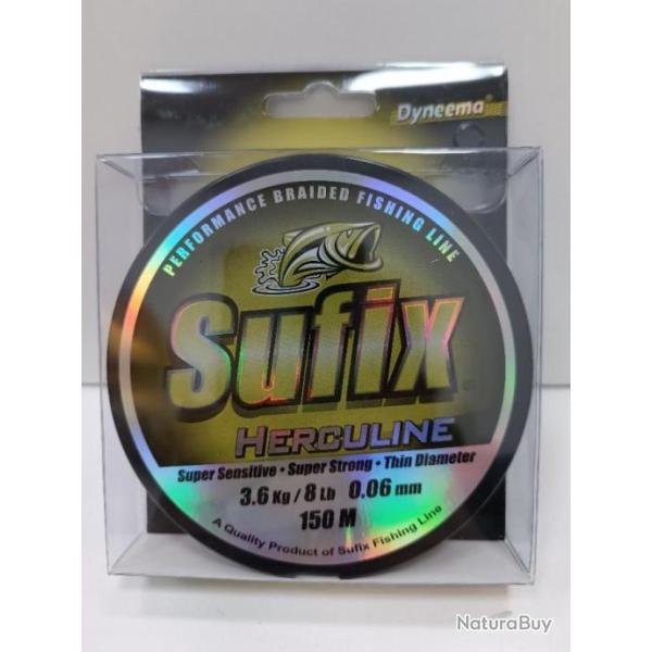 !! SUFIX tresse Herculine Olive Green150m / 0.06 / 3.6kg !!