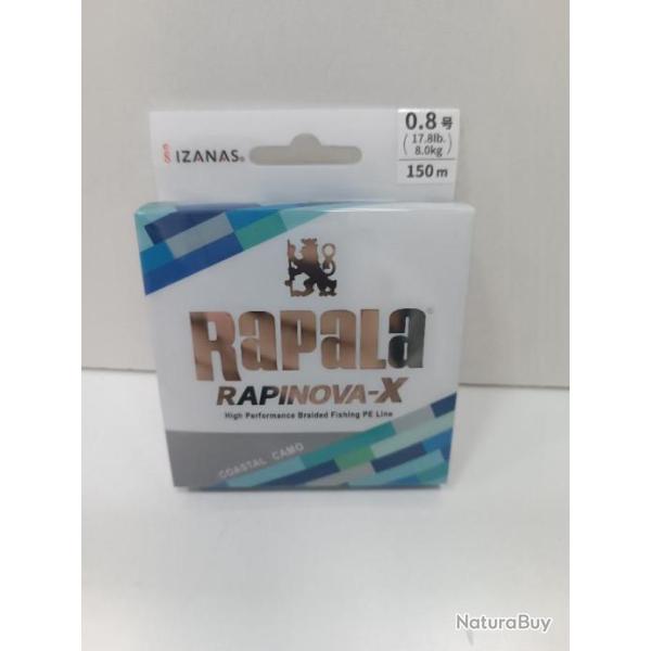 !! RAPALA RAPINOVA-X 150m /PE 0.8 14.8/100  8.0kg !!