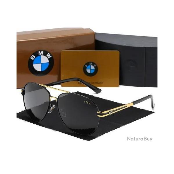 BMW Lunettes de Soleil Polarisee UV400, Modele: Black Gold