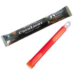 B&acirc;ton lumineux ChemLight&reg; 15 cm - 12 heures rouge