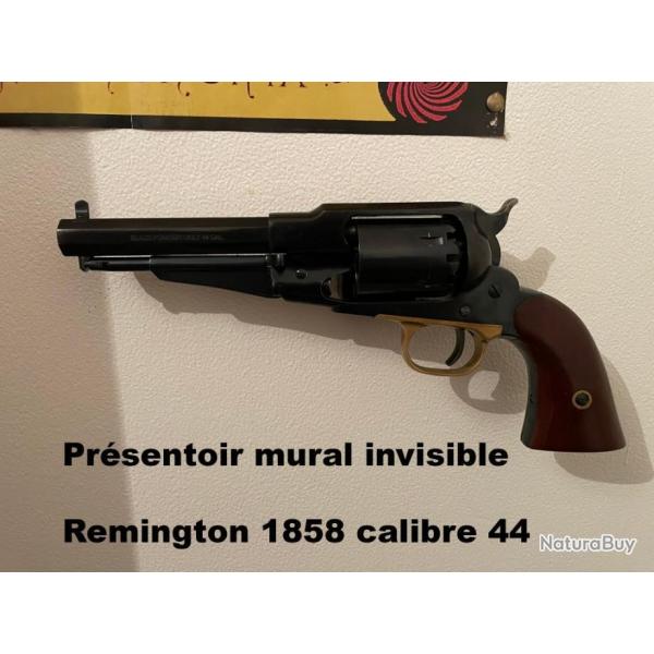 Support mural invisible de pr�sentation pour Remington 1858 calibre 44 - Bast3D