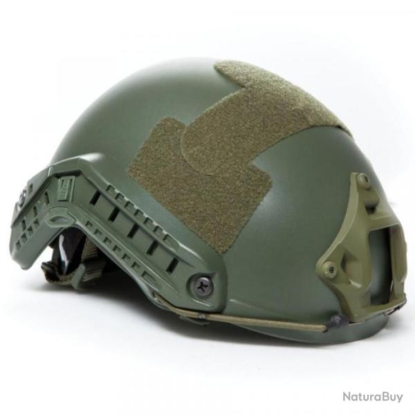 DISPO DEPART 24H VERITABLE CASQUE FAST BALISTIQUE PARE BALLES NIVEAU IIIA TAILLE 54/59 KAKI