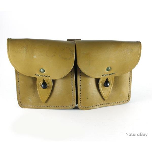 Double cartouchire Mas 36 cuir jaune modle 49/56 Arme Francaise- Porte chargeur