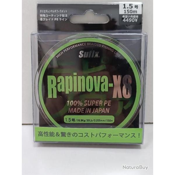 !! SUFIX RAPINOVA-X8 GREEN 150m 20/100 16,9 kg !!