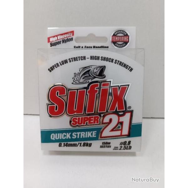 !! SUFIX SUPER 21. 150M 14/100 1.8KG QUICK strike !!