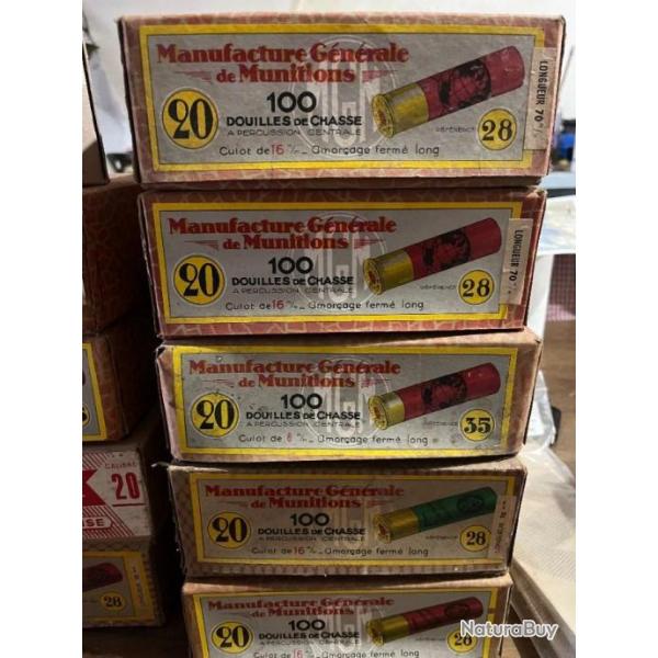 Douilles carton calibre 20 MGM