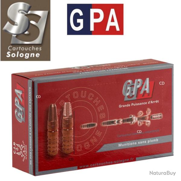 3 Boites Sologne GPA .35 Whelen 196 grs - Munitions hautes performances et fiables