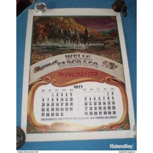 Calendrier 1977 Buffalo BILL ! Collection ! A encadrer !