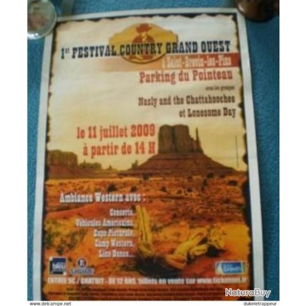 Affiche de festival Country ! Collection ! Cowboy ! Petit mod�le !