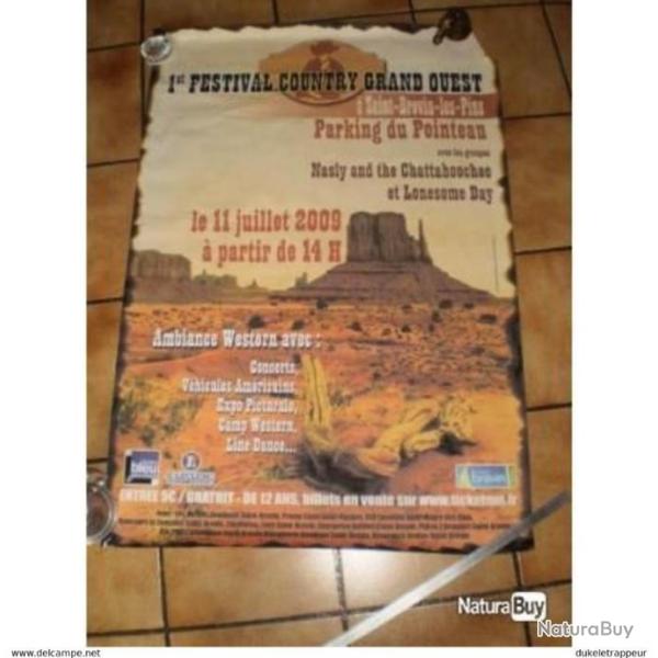 Affiche de festival Country ! Collection ! Cowboy ! Grand mod�le !