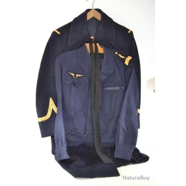 Uniforme de sortie pilote Arm�e de l'Air Fran�aise ann�es 1959 - 1960. France Alg�rie. Blouson, pant