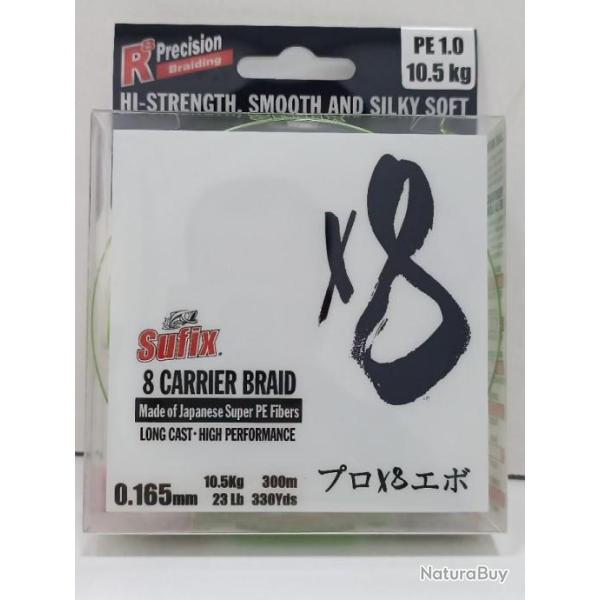 !! SUFIX X8 braid 300m 16.5/100 10.5 kg N�on chartreuse !!