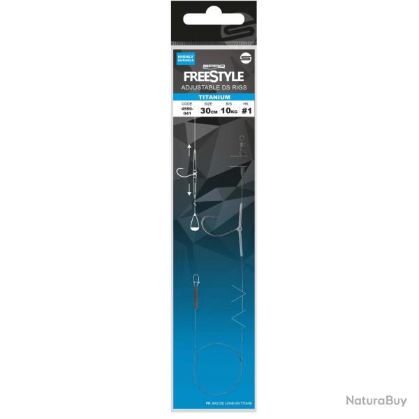 Bas de ligne Spro Titanium Adjust Drop Shot Rig 11kg 30cm 0,40mm #1