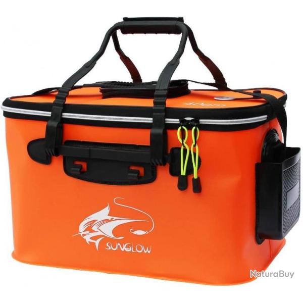 Sac Vivier de P�che 30L Pliable Bo�te R�servoir Eau  Seau Box Imperm�able Orange Livraison Gratuite