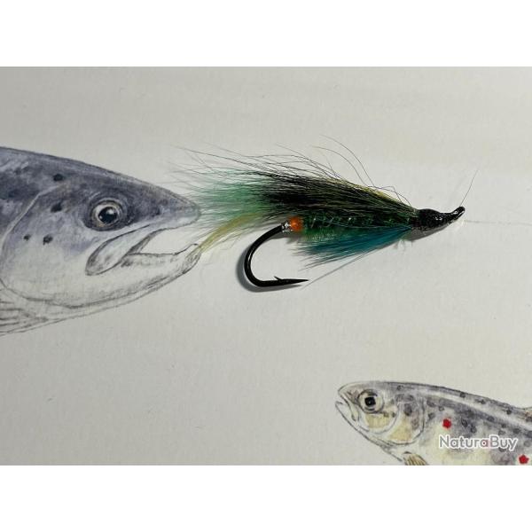 mouche saumon modle Inconnue Verte numro 4