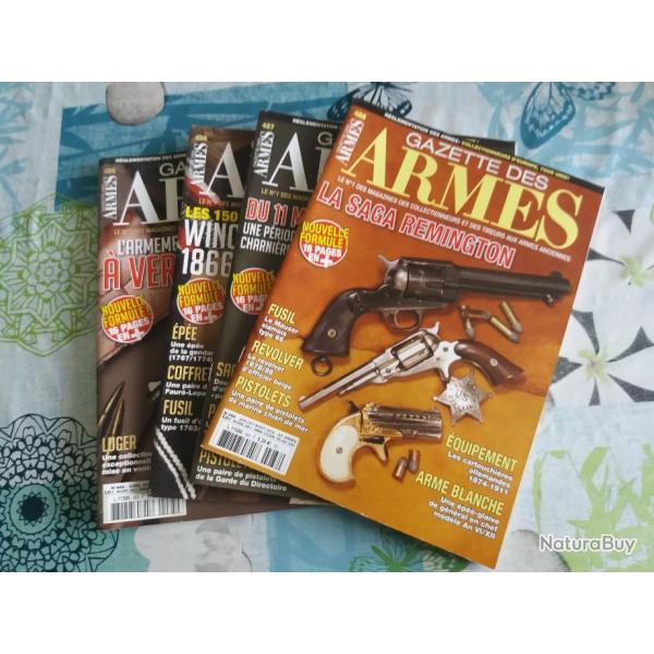 SUPERBE 4 REVUES GAZETTE DES ARMES -DU  485 -A 488 - DE 2016