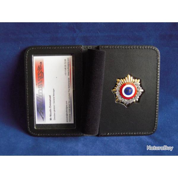 Porte carte/ insigne pour insigne Maire