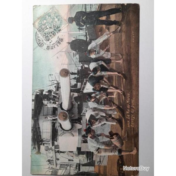 CPA .1907. ANCIENNE.La vie des marins.